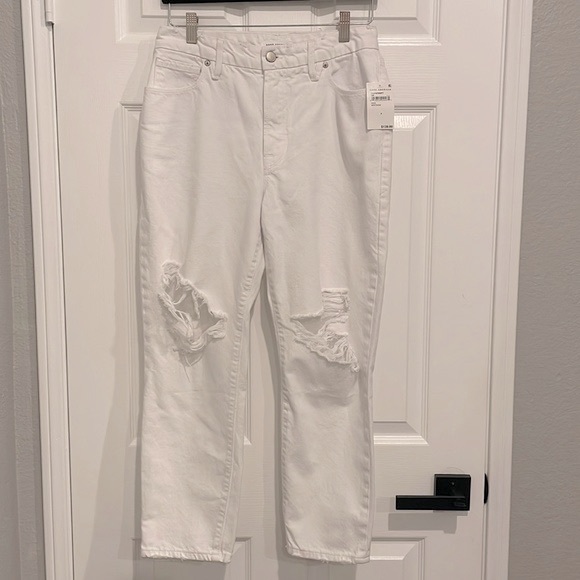 🆕 Good American white distressed denim jeans size 4/27 L4 - Picture 4 of 11